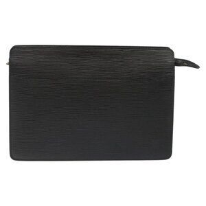 LOUIS VUITTON Epi Pochette Homme Clutch Bag Black Noir M52522 LV Auth 113778